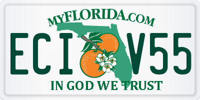 FL license plate ECIV55