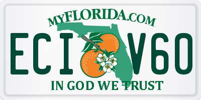 FL license plate ECIV60