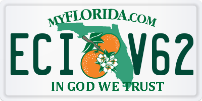 FL license plate ECIV62