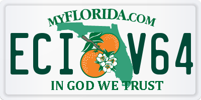 FL license plate ECIV64
