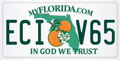 FL license plate ECIV65