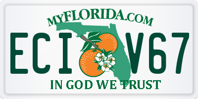 FL license plate ECIV67