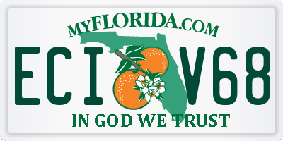 FL license plate ECIV68