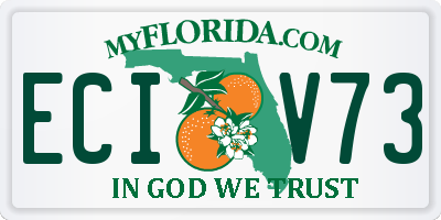 FL license plate ECIV73