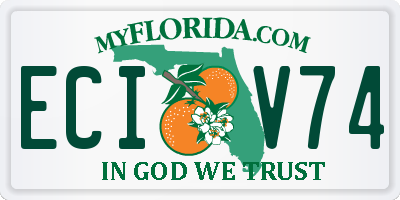 FL license plate ECIV74