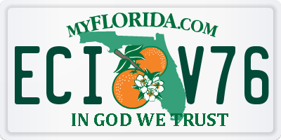 FL license plate ECIV76