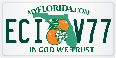 FL license plate ECIV77