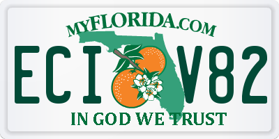 FL license plate ECIV82