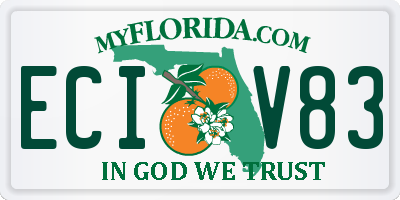 FL license plate ECIV83