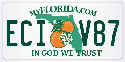 FL license plate ECIV87