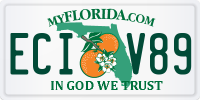 FL license plate ECIV89