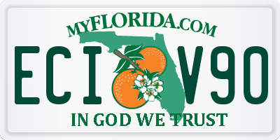 FL license plate ECIV90