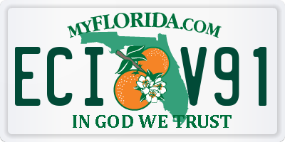 FL license plate ECIV91