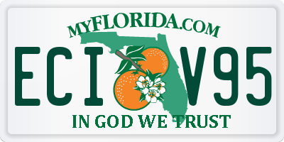 FL license plate ECIV95