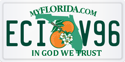 FL license plate ECIV96