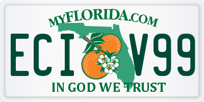 FL license plate ECIV99