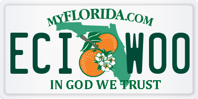 FL license plate ECIW00