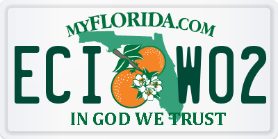 FL license plate ECIW02