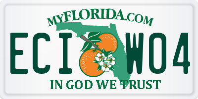 FL license plate ECIW04