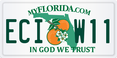 FL license plate ECIW11