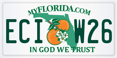 FL license plate ECIW26