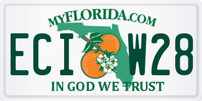 FL license plate ECIW28