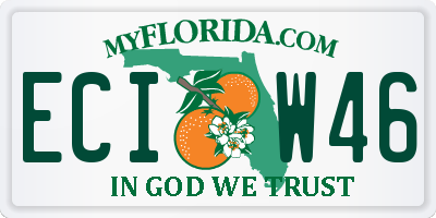 FL license plate ECIW46