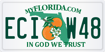 FL license plate ECIW48