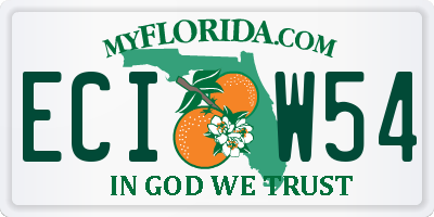 FL license plate ECIW54