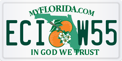 FL license plate ECIW55