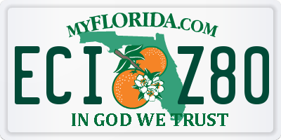 FL license plate ECIZ80