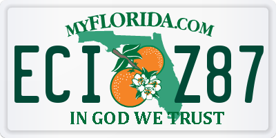 FL license plate ECIZ87