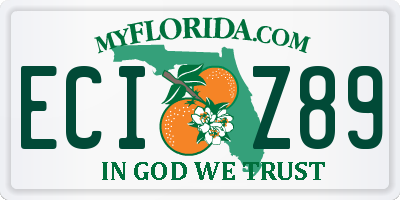 FL license plate ECIZ89