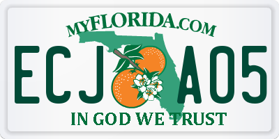 FL license plate ECJA05