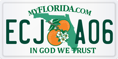 FL license plate ECJA06