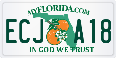 FL license plate ECJA18