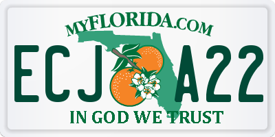 FL license plate ECJA22