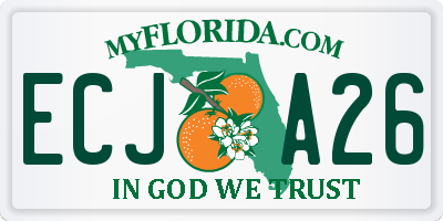 FL license plate ECJA26