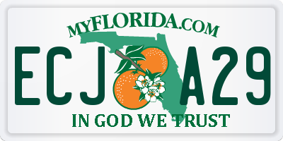 FL license plate ECJA29