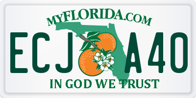 FL license plate ECJA40