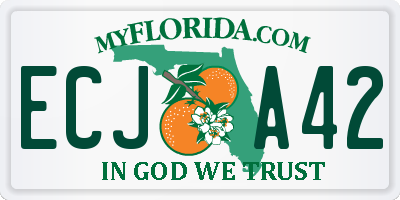 FL license plate ECJA42