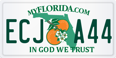 FL license plate ECJA44