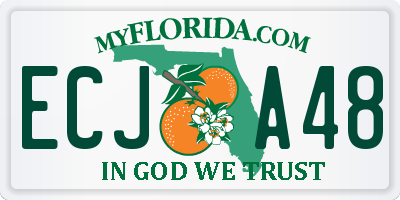 FL license plate ECJA48