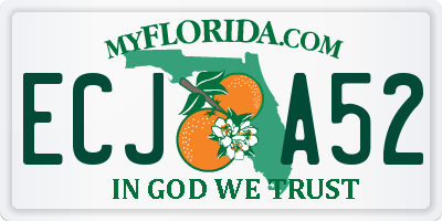 FL license plate ECJA52