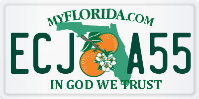 FL license plate ECJA55