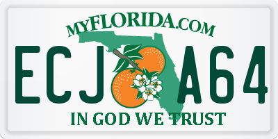FL license plate ECJA64