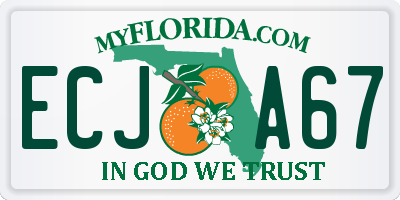 FL license plate ECJA67