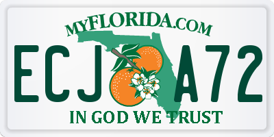 FL license plate ECJA72