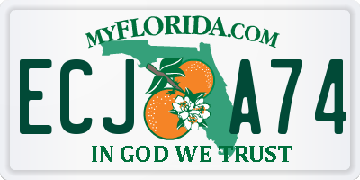 FL license plate ECJA74