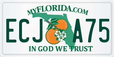 FL license plate ECJA75
